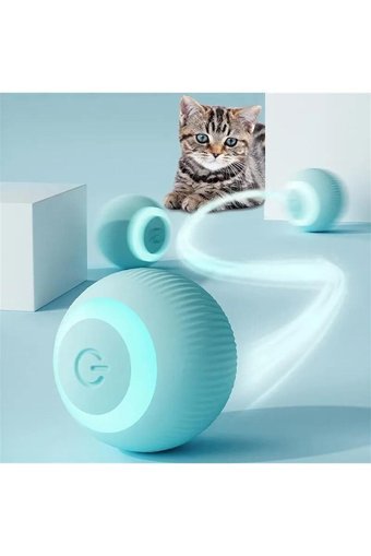 Almetadan Hareketli Kedi Otlu Sesli Diş Kaşıma Yavru Top Kedi Oyuncağı
