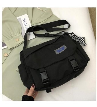 Happyplanet Bn Büyük Kapasiteli Vintage Kanvas Kadın Omuz Çantası Siyah