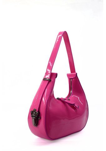 Swessa Deri Baget Cherry Bag Kadın Omuz Çantası Pembe