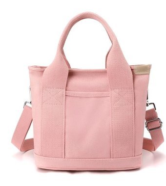 Worryfreeshopping Star Çok Katlı Tote Kanvas Saplı Kadın Omuz Çantası Pembe