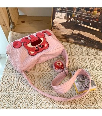 Worryfreeshopping Sevimli Ahududu Ayı Kadın Omuz Çantası Pembe