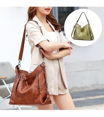 Alibee Tote Moda Hobo Büyük Kadın Omuz Çantası Yeşil