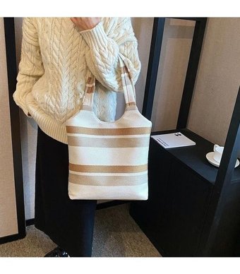 Layla Dikey Şerit Moda Kadın Omuz Çantası Çok Renkli