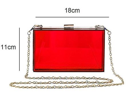Alibee Akrilik Şeffaf Üç Boyutlu Bag Kadın Omuz Çantası Mavi