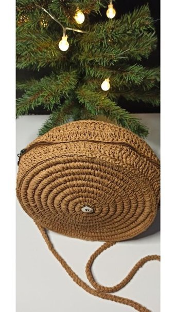 Ecndesing Handmade Sarmal Kadın Omuz Çantası Kahverengi