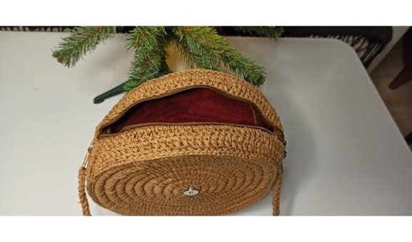 Ecndesing Handmade Sarmal Kadın Omuz Çantası Kahverengi