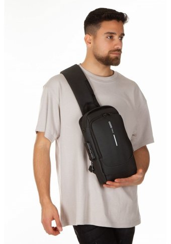 Adelina Bags Hırsızlık Önleyici Şifreli Kilitli Usb Girişli Kadın Omuz Çantası Siyah