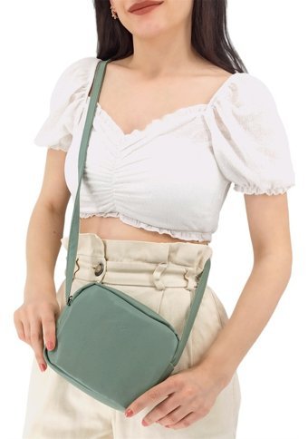 Çlk Accessories Renkli Küçük Kare Trl7060 Kadın Omuz Çantası Yeşil
