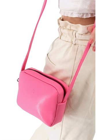 Çlk Accessories Renkli Küçük Kare Trl7060 Kadın Omuz Çantası Pembe