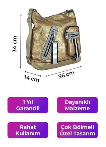 Kriste Bell Bronz 26270 Kadın Omuz Çantası Bronz