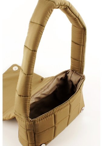 Luwwe Bag'S Puf Kumaş Destekli Kapitoneli Baget 20760 Haki Kadın Omuz Çantası Haki