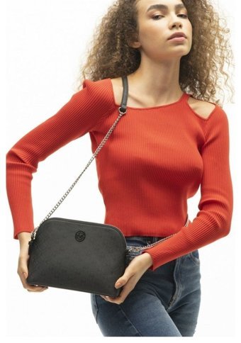Valentino Orlandi Monogram Vlt044 Kadın Omuz Çantası Siyah