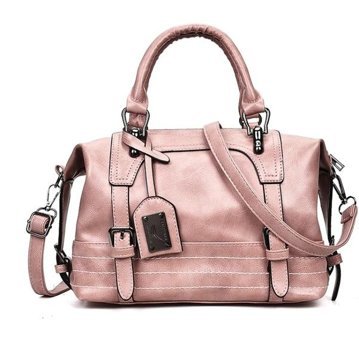 Sones Rahat Retro Pu Messenger Kadın Omuz Çantası Pembe