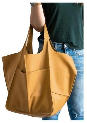 Globeasy Satchel Yumuşak Kadın Omuz Çantası Sarı