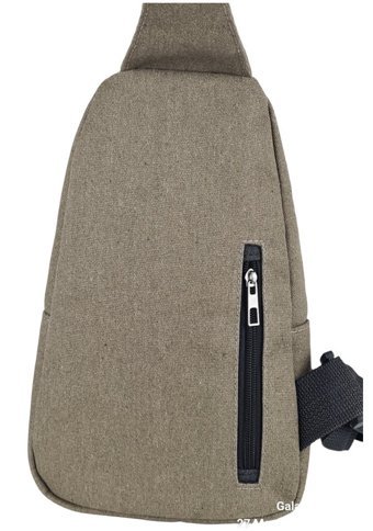 Vardela Unisex Kanvas Su Geçirmez Kumaş Haki Kadın Omuz Çantası Haki
