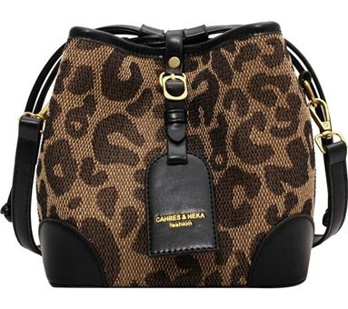 Happyplanet Kk Küçük Leopar Postacı Kova Kadın Omuz Çantası Siyah