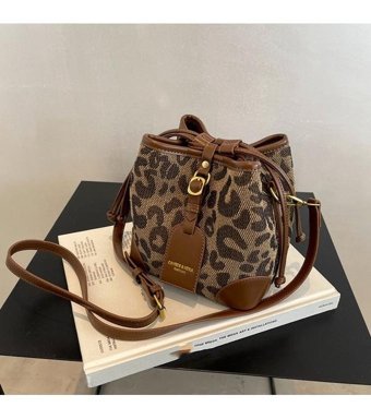 Happyplanet Kk Küçük Leopar Postacı Kova Kadın Omuz Çantası Siyah