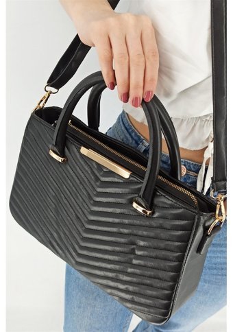 Çlk Accessories Kapitone Kadın Omuz Çantası Siyah