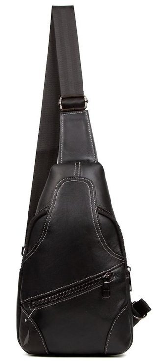 Kindfox Hakiki Gerçek Deri Unisex Kadın Omuz Çantası Siyah