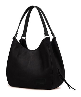 Cappadocia Vintage Myra Pu Deri Hobo Tote Kadın Omuz Çantası Siyah