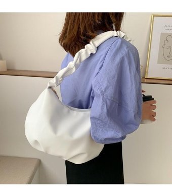 Layla Dumpling Pilili Yumuşak Bulut Kadın Omuz Çantası Haki