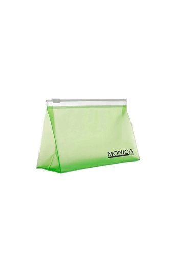 Monicatime Şeffaf Düz Plastik Orta Boy Seyahat Makyaj Çantası