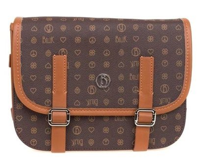 Bilik Deri Monogram İv Z24 Kadın Omuz Çantası Kahverengi - Taba