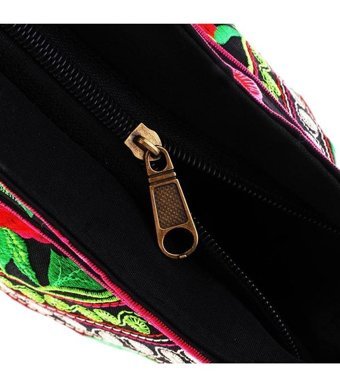 Magideal Suntek Vintage Stil Etnik Nakış EÇokRenkli3 Kadın Omuz Çantası Çok Renkli