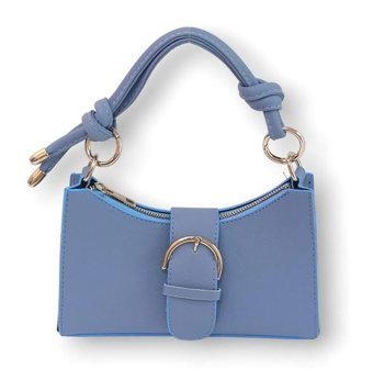 Çlk Accessories Önden Kemerli Baget Kadın Omuz Çantası Mavi
