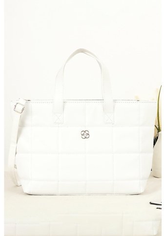 Bipanya Bp4771O Nori Kare Nakışlı Shopper Acı Kadın Omuz Çantası Acı Kahverengi