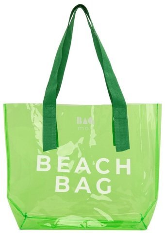 Bagmori Beach Bag Şeffaf Plaj Kadın Omuz Çantası Yeşil