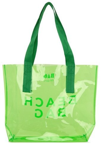 Bagmori Beach Bag Şeffaf Plaj Kadın Omuz Çantası Yeşil