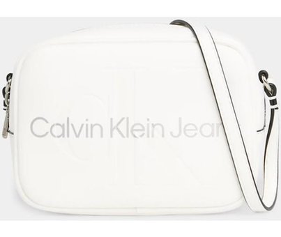 Calvin Klein K60K610275 0Lı Gümüş Kadın Omuz Çantası Beyaz - Gümüş