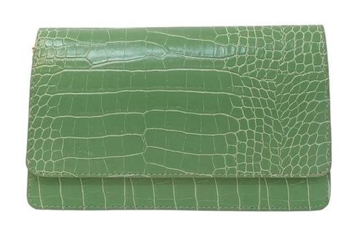 Çlk Accessories 2 Bölmeli Krokodil Vintage Kadın Omuz Çantası Yeşil