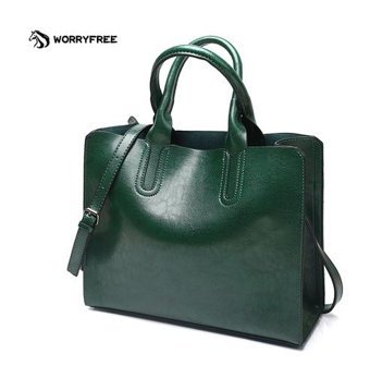 Worryfreeshopping Şık Büyük Kapasiteli Wr0419102 Kadın Omuz Çantası Yeşil