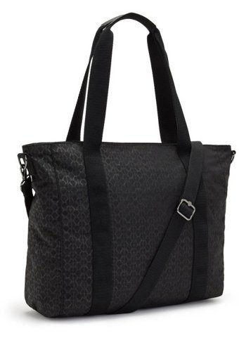 Kipling Asseni Büyük Boy Sıgnature EmKadın Omuz Çantası Siyah