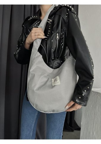 Takmoda Su İtici Kumaş Kadın Omuz Çantası Gri