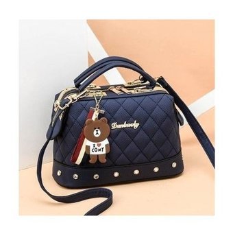 Happyplanet Bn Moda Eşkenar Dörtgen Küçük Koku Boston Kadın Omuz Çantası Lacivert