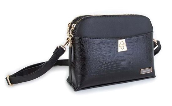 Byhakan Nas Bag933 Polo Desen Kadın Omuz Çantası Siyah