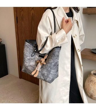 Layla Retro Tarzı Tote Büyük Kapasiteli Saklama Kadın Omuz Çantası Çok Renkli
