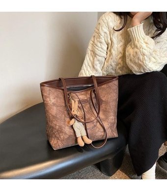 Layla Retro Tarzı Tote Büyük Kapasiteli Saklama Kadın Omuz Çantası Çok Renkli