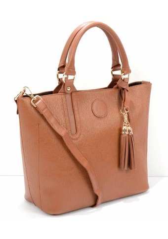 Bambi Baskı Detaylı C06972130110 Baskı Detaylı Kadın Omuz Çantası Taba