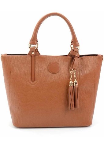 Bambi Baskı Detaylı C06972130110 Baskı Detaylı Kadın Omuz Çantası Taba