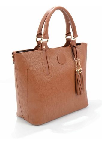 Bambi Baskı Detaylı C06972130110 Baskı Detaylı Kadın Omuz Çantası Taba