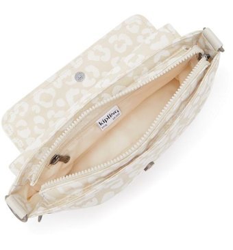 Kipling Aras Cheetah J Kadın Omuz Çantası Beyaz