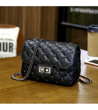 Globeasy Yeni Moda Avrupa Ve Amerikan Tarzı Mini Kadın Omuz Çantası Siyah