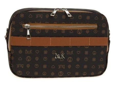 Bilik Deri Monogram İv Z25 Kadın Omuz Çantası Siyah - Taba
