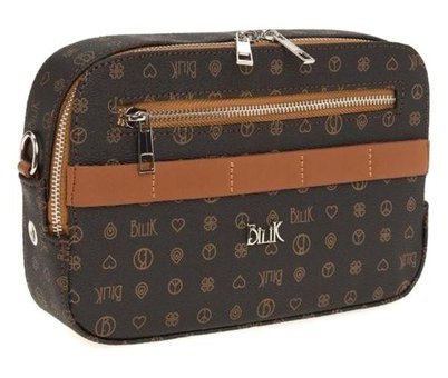 Bilik Deri Monogram İv Z25 Kadın Omuz Çantası Siyah - Taba
