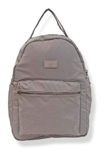 Çlk Accessories Önden Fermuarlı Kumaş Kadın Omuz Çantası Gri