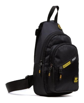 Newish Polo Kulaklık Usb Çıkışlı Bodybag Kadın Omuz Çantası Siyah - Sarı